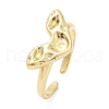 Brass Adjustable Open Cuff Rings RJEW-R032-04G-4