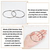 ANATTASOUL 4Pcs 304 Stainless Steel Linking Rings STAS-AN0001-06-3