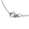 304 Stainless Steel Pendant Necklace for Women NJEW-JN04387-03-5