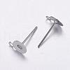 Non-Tarnish 304 Stainless Steel Stud Earrings Findings STAS-K146-013-6mm-1