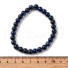 Natural Lapis Lazuli(Dyed) Beaded Stretch Bracelets BJEW-F202-04-5