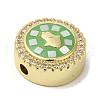 Brass Micro Pave Cubic Zirconia Beads KK-K385-004G-3