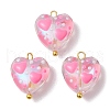 Glass Pendant with Enamel PALLOY-JF02488-S-1