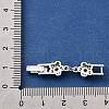 Brass Micro Pave Clear Cubic Zirconia Fold Over Clasps KK-R222-06S-3