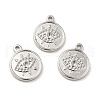  304 Stainless Steel Pendant Rhinestone Settings STAS-P312-13P-4