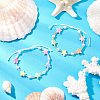 2Pcs 2 Colors Plastic Beads Braided Bead Bracelets BJEW-JB11784-1