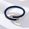 304 Stainless Steel Torque Bangles for Women Men BJEW-G584-18G-03-2