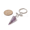 Cone Natural Gemstone Keychains KEYC-JKC00468-3