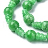 Natural Jade 3-Hole Guru Bead Strands G-K149-44-3
