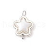 Alloy & ABS Plastic Imitation Pearl Star Connector Charms PALLOY-JF03871-3