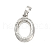 Brass Pendant Cabochon Settings KK-S521-11P-1