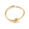 Simple Knotted 304 Stainless Steel Open Cuff Ring for Women Men RJEW-Z038-06G-2