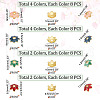   96Pcs 12 Style Alloy Enamel Bead Caps ENAM-PH0002-19-4