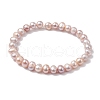 Mother's Day Jewellery Natural Cultured Freshwater Pearl Potato Beaded Stretch Bracelets BJEW-JB10211-1