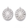 304 Stainless Steel Micro Pave Cubic Zirconia Pendants STAS-N109-205P-1
