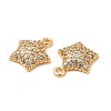 Plating Brass Micro Pave Cubic Zirconia Pendant KK-B074-45G-2