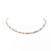 Natural Pearl & Glass Beaded Necklace for Women X-NJEW-JN04241-4