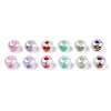 UV Plated Rainbow Acrylic Beads PACR-N015-04-2
