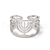 304 Stainless Steel Open Cuff Rings RJEW-Q808-05P-2