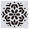 Flower Pattern Eco-Friendly PET Plastic Hollow Painting Silhouette Stencil DRAW-PW0008-02O-1