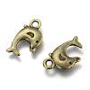 Dolphin Tibetan Style Alloy Pendants TIBEP-N008-25AB-NR-2