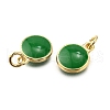 Brass Enamel Charms KK-C106-06G-3