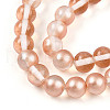 Baking Painted Transparent Glass Beads Strands DGLA-N011-8mm-04-3