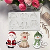 DIY Christmas Snowman & Santa Claus & Deer Fondant Food Grade Silicone Molds XMAS-PW0001-024-1