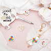 SUNNYCLUE 8Pcs 4 Style Heart Silicone Focal Beads SIL-SC0001-65-4