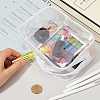 CRASPIRE 3Pcs Clear Plastic Cosmetic Zipper Bags ABAG-CP0001-10-3