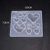 DIY Heart Cabochon Silicone Molds SIMO-PW0001-007-1