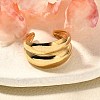 304 Stainless Steel Open Cuff Rings for Unisex RJEW-R010-06S-2