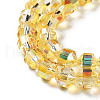 Electroplate Rondelle Glass Beads Strands EGLA-A036-09A-M-4