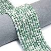 Natural Green Spot Jasper Beads Strands G-P575-B18-4x2mm-1