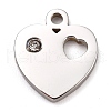 304 Stainless Steel Charms STAS-L245-001P-1