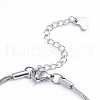 304 Stainless Steel 2-strand Round Snake Chain Bracelets BJEW-L673-014-GP-2
