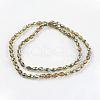Electroplate Glass Beads Strands EGLA-J013-4x6mm-H29-2