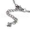 304 Stainless Steel Cross Link Bracelets BJEW-JB11699-02-4