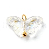 Electroplate Transparent Glass Pendants X1-PALLOY-JF00903-1