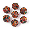 Autumn Theme Resin Rhinestone Round Beads OACR-N145-02-1