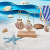 Craftdady 12Pcs 6 Style Shell Pendants DIY-CD0001-39-7