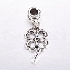 Tibetan Style Alloy European Dangle Charms X-MPDL-J041-06AS-1