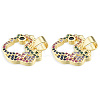 Brass Micro Pave Cubic Zirconia Pendants KK-N227-124-3