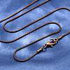 Brass Round Snake Chain Necklaces X-KK-F763-07R-1
