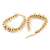 304 Stainless Steel Beaded Hoop Earrings EJEW-P248-12G-3