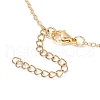 Valentine's Day Alloy Dark Red Enamel Rose Flower Pendant Necklaces NJEW-TA00183-5