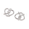 Brass with Glass Rhinestone Pendants KK-N254-64P-2