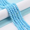 Electroplate Opaque Solid Color Glass Beads Strands EGLA-A034-P3mm-L11-4