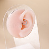 G23 Stainless Steel Micro Pave Clear Cubic Zirconia Cartilage Earrings WG72C09-04-4