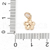 Brass Micro Pave Cubic Zirconia Charms KK-Q096-03B-G-3